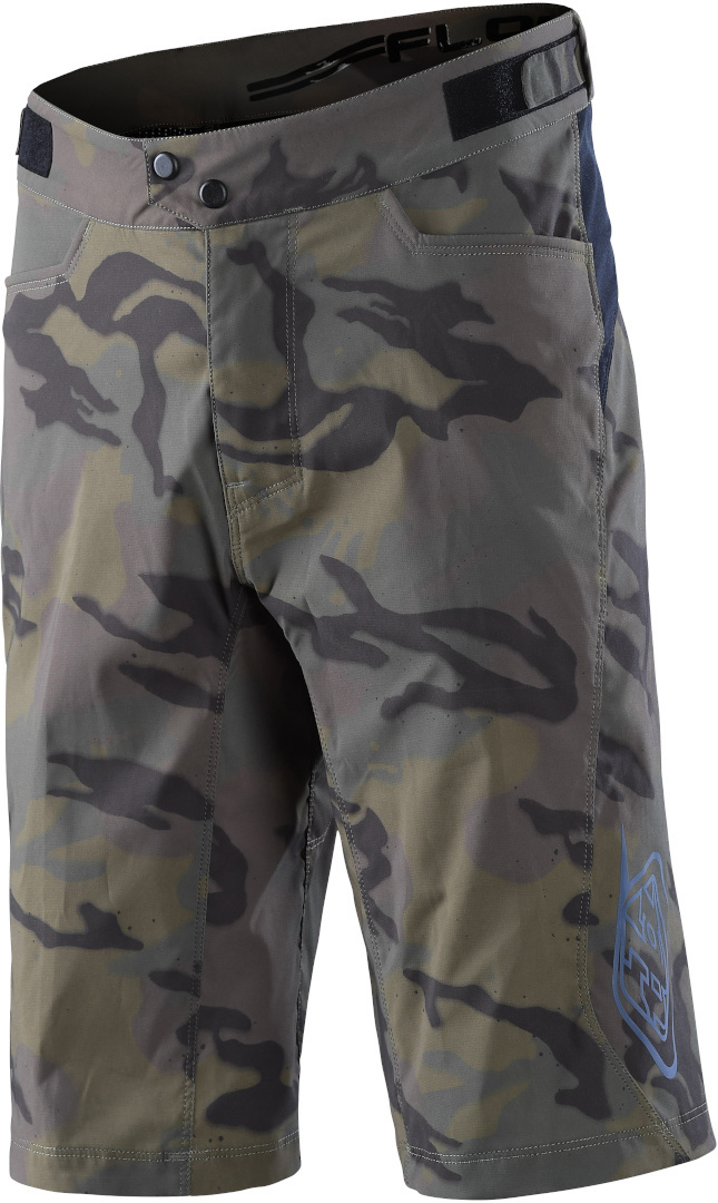 Troy Lee Designs Flowline Spray Camo Bicycle Shorts, green-multicolored, Size 36, green-multicolored, Size 36