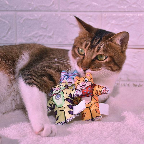 Cat Toys Pet Cats Canvas Doll With Catnip Interactive Teaser Kitten Supplies Durable Chew Toy