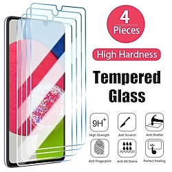 [4 Pack] Phone Screen Protector For Samsung A73 A53 A33 A23 A13 A03 A72 A52 A42 A32 A22 A12 A02 A71 A51 A41 A31 A21 A11 A01 Tempered Glass 9H Hardness Anti-Fingerprint High Definition 3D Touch Lightinthebox