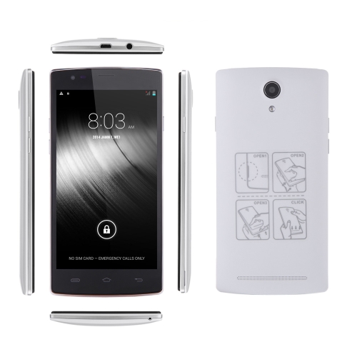 MIJUE L100 4G LTE FDD TDD-LTE téléphone intelligent Android4.4 MT6582M + MT6290 Quad Core 5.5