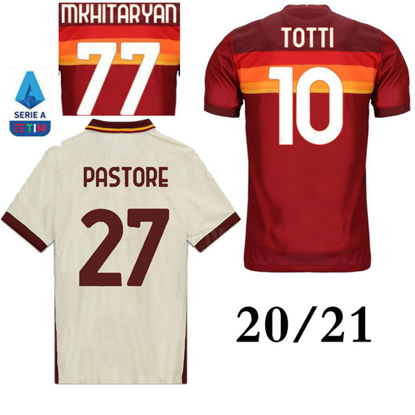 Thailand DZEKO PEROTTI PASTORE soccer jersey rome 20 21 TOTTI jersey football shirt DE ROSSI JESUS as maillot de foot roma 2020