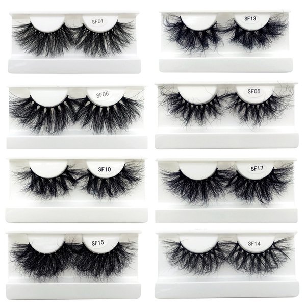 Wholesale 25mm Super Fluffy Glam Sexy 5d False Mink Eyelashes Full Strip Lashes Faux Cils Vendor 100% Handmade Custom Boxes Packing And Logo