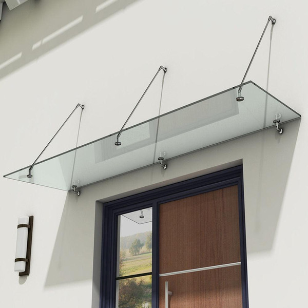 KINMADE Glass Door Canopy Bracket Hardware Porch Window Awning Stainless Steel Modern Style Easy to install