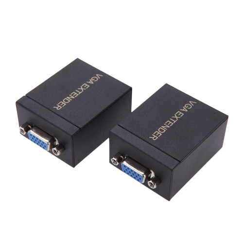 60M Cable de Ethernet Extender Transmisor + Receptor Set de VGA a RJ45 Señal   Único