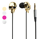 estilo del cráneo metálico en la oreja los auriculares para iphone 6 iphone 6 más (colores surtidos)
