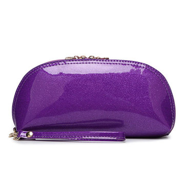 Women PVC Cosmetic Bag Toiletry Bag Casual Bright Clutches Bag