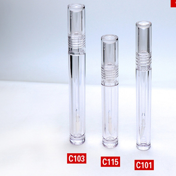 100pcs/lot Empty 7.8ML Lip gloss Tubes Round Transparent Lip Gloss Tubes Hollow cap 7.8ml Lip Gloss Tubes Clear C103