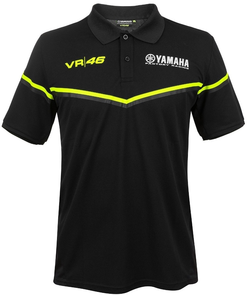VR46 Yamaha Black Line Polo Shirt Noir Jaune S