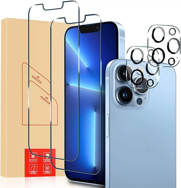 4Pack Tempered Glass Screen Protector 9H Hardness Camera Lens Protectors Cover Film 4in1 For IPhone 11 12 13 14 Pro max With Retail Box