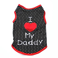 Dog Vest Quotes  Sayings Love Minimalist Casual / Daily Dog Clothes Puppy Clothes Dog Outfits Black Purple Costume for Girl and Boy Dog Cotton XS S M L