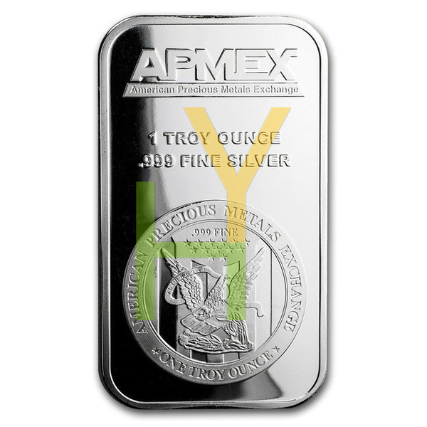 50PCS/LOT dhl free shipping American Precious Metals Exchange APMEX 1 oz .999 Silver Bar