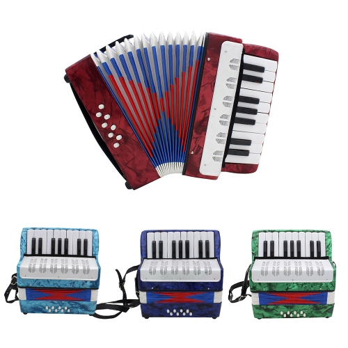 Pequeño mini 17 teclas 8 bajos acordeón instrumento Musical educativo juguete para niños niños principiante Amateur regalo de Navidad