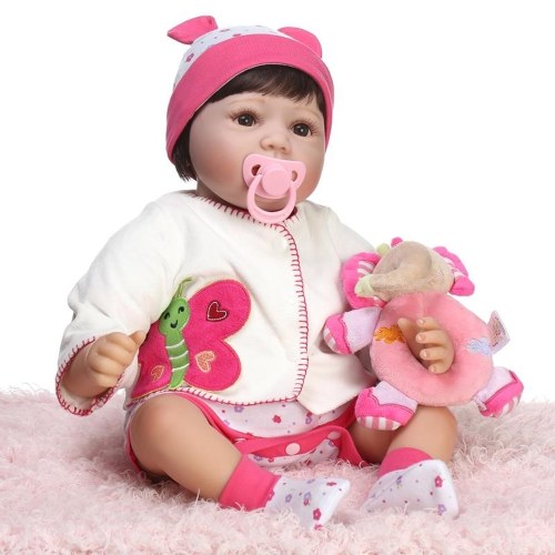 22 en Reborn Baby Rebirth Doll Kids Gift Material de tela Cuerpo
