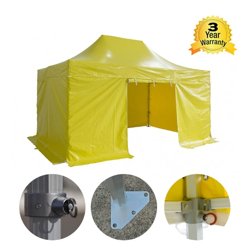 Folding Tent PRO Series 50mm Aluminium Structure + 4 Sides PVC 520g/m