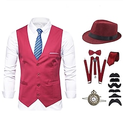 1920s Vest Hat Accesories Detective Set The Great Gatsby Classical Roaring 20s Bow Tie Men's Costume Vintage Cosplay Cocktail Party Wedding Lightinthebox