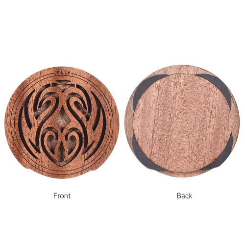 Guitar Wooden Soundhole Sound Hole Cover Block Feedback Buffer Mahogany Wood for EQ Acoustic Folk Guitars