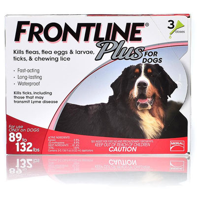 Frontline Plus For Extra Large Dogs Over 89 Lbs (Red) 6 Doses