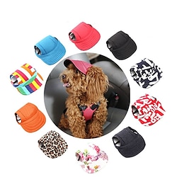 Dog Hat-Pet Baseball Cap/Dogs Sport Hat/Visor Cap with Ear Holes and Chin Strap for Small Dogs by Happy Hours (S ,M,L,XL ) Lightinthebox