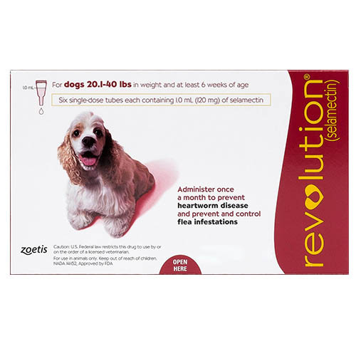 Revolution For Medium Dogs 20.1-40lbs (Red) 12 Doses