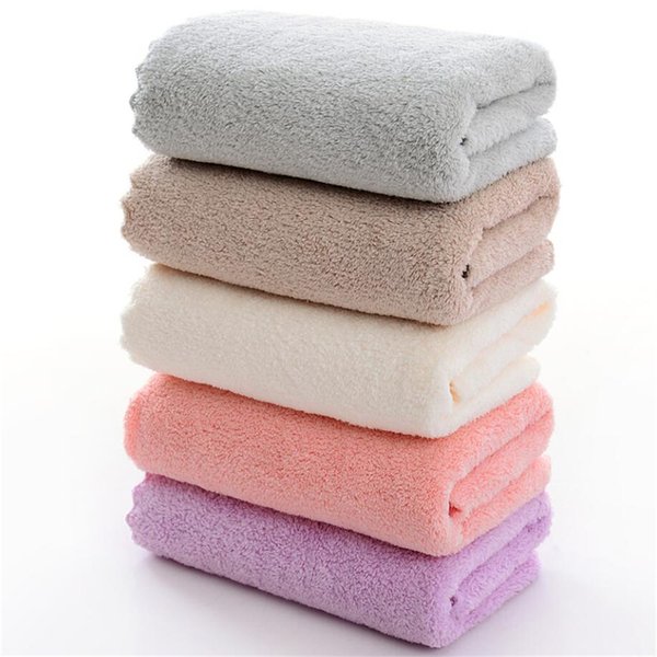 Coral velvet towel plain color face wash face towels soft absorbent gift household not easy to fade 1222253