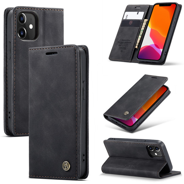 Multifunctional Leather Retro Cell Phone Cases Frosted Bank Card Holder Wallet for iPhone 14 13 12 11 Pro Max Xr X Xs 7 8 6S Plus