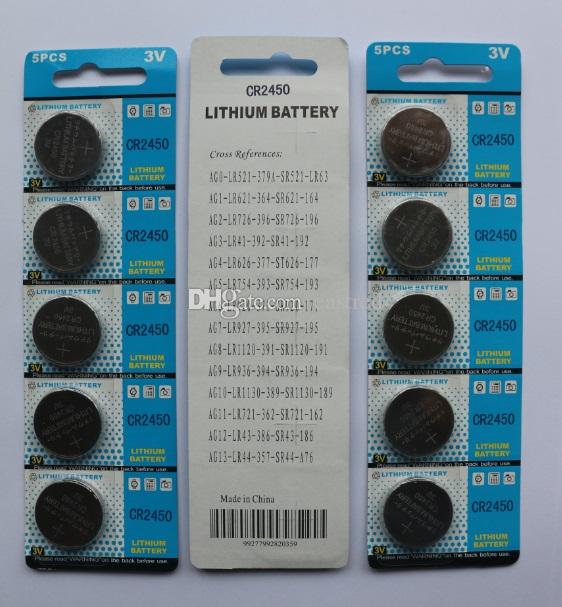 250cards/ CR2450 3.0V lithium button cell batteries 400cards LR44, 40Cards CR1216, 40Cards CR1632