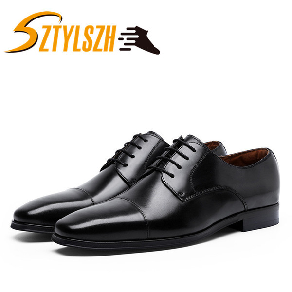 2020 New Arrival Men Shoes Dress Shoes High Quality Business Leather Lace-up Footwear Formal for Wedding Party