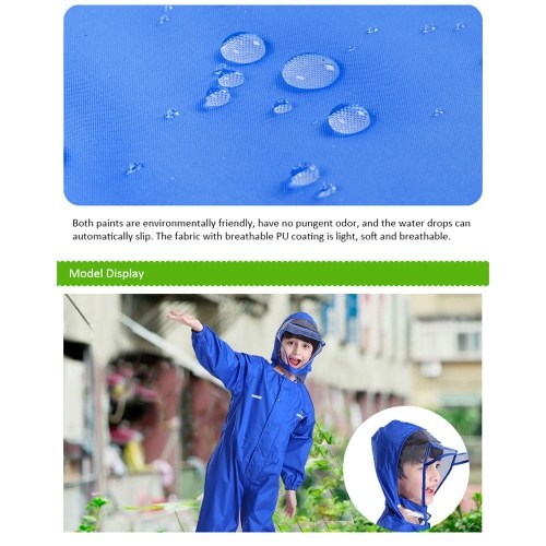 Impermeable para niños Impermeable transpirable Impermeable para niños Niños Niñas Traje de lluvia con capucha Impermeable reflectante de alta visibilidad