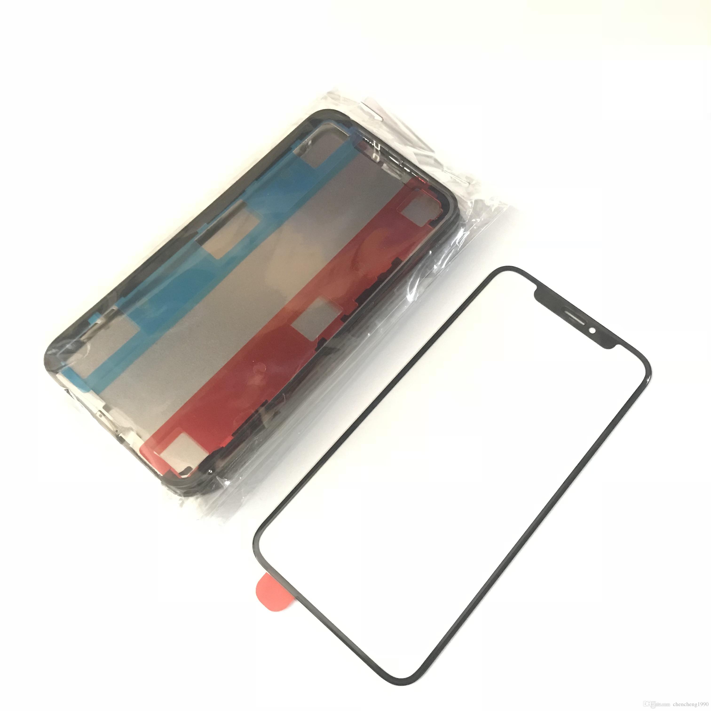 OEM New A+++ Front Touch Screen Glass Lens With OCA + Middle Frame For iPhone X 10