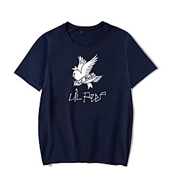 Inspired by Cosplay Lil peep Cosplay Costume T-shirt Cotton Fibre Print Printing T-shirt For Men's / Women's Lightinthebox