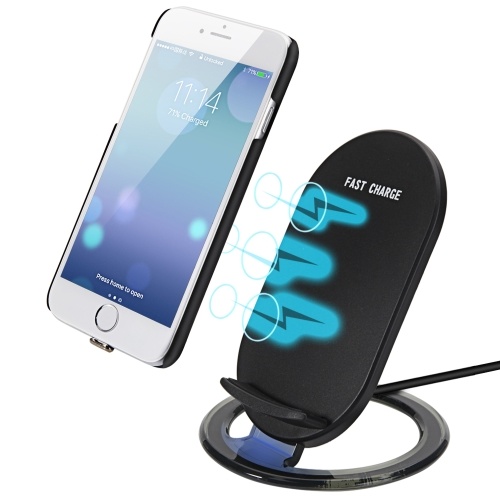 N900 2-Coils Fast Wireless Charging Stand Wired Charger QI Standard Travel Charger Adapter Anti-slip for iPhone X iPhone 8 Samsung Galaxy S8 Note 8