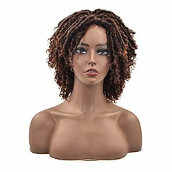 Yunsi perruques synthétiques courtes bouclées dreadlock pour femmes ombre perruque de cheveux tressés blond noir résistant à la chaleur perruques quotidiennes 1b/27 (t27) Lightinthebox