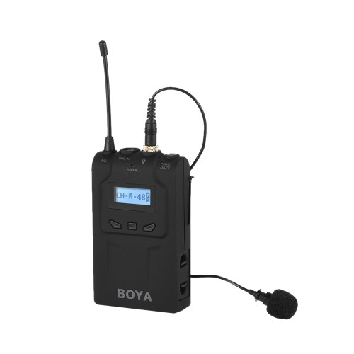 BOYA BY-WM8T UHF Digital Wireless Bodypack Transmitter with Lavalier Microphone 48 Channels