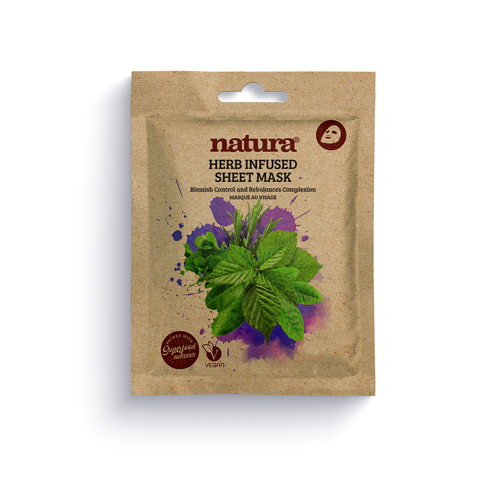 natura herb infused sheet mask 25ml