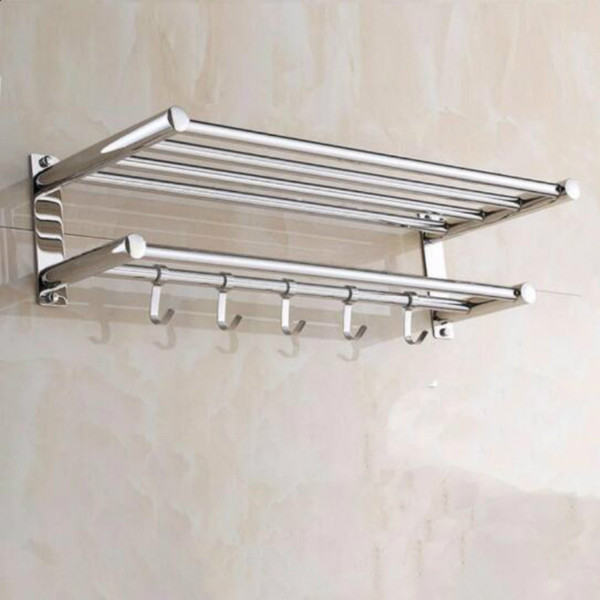 stainless steel bathroom shelves, two layer towel