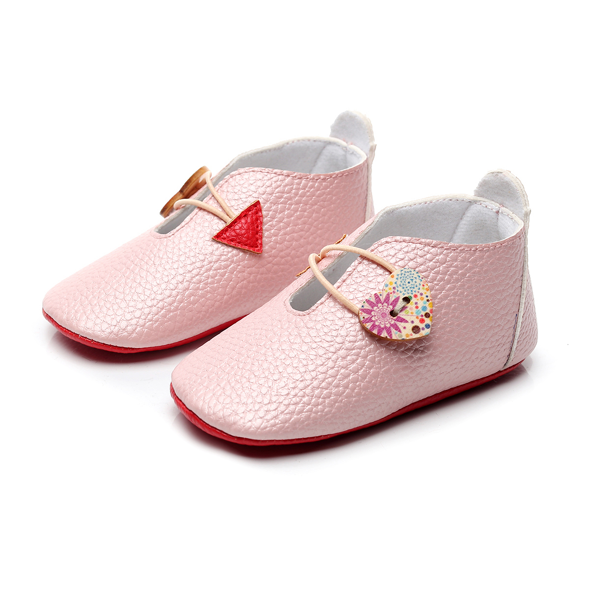 Baby / Toddler Floral Print Heart Applique Stretchy Shoes