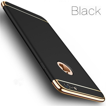 Luxury Gold Hard Case for iPhone 7 6 6s 5 5s SE X Back Cover Xs Max XR 11 Pro Removable 3 in 1 Case for iPhone 8 7 6 6s Plus Bag