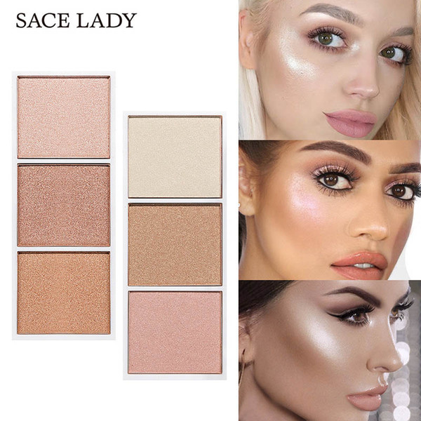 3-color highlighting palette high pigment silky makeup pallete for women kg66