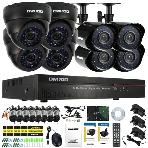 OWSOO 16CH Full CIF 800TVL Surveillance CCTV Système de sécurité DVR