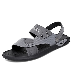 Men's Sandals Beach Daily Microfiber Breathable Black Gray Summer Lightinthebox