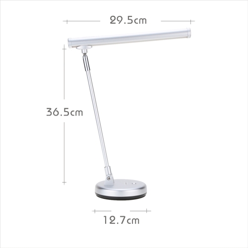 Lixada Rotatable Foldable Flexible 6W LED Desk Light Lamp with Adjustable Brightness UK Plug