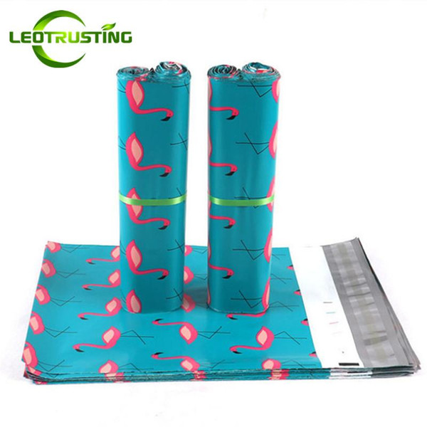 Leotrusting HOT Selling Blue Flamingo Poly Mailer Adhesive Envelopes Bag Flamingo Courier Gift Bag Plastic Blue Mailing Bags