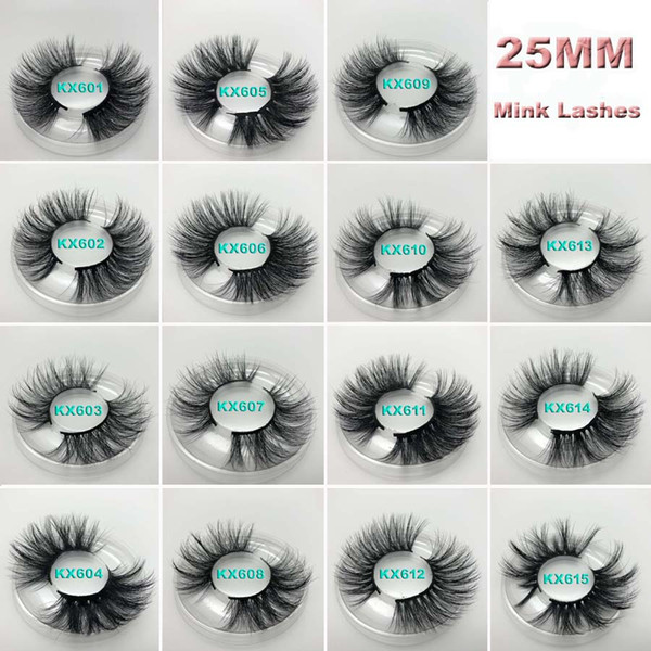 15 Styles 25mm 6D Mink False Eyelashes Soft Natural Long Thick Cross Handmade False Eyelashes 6D Mink Lashes Extension Eyelash