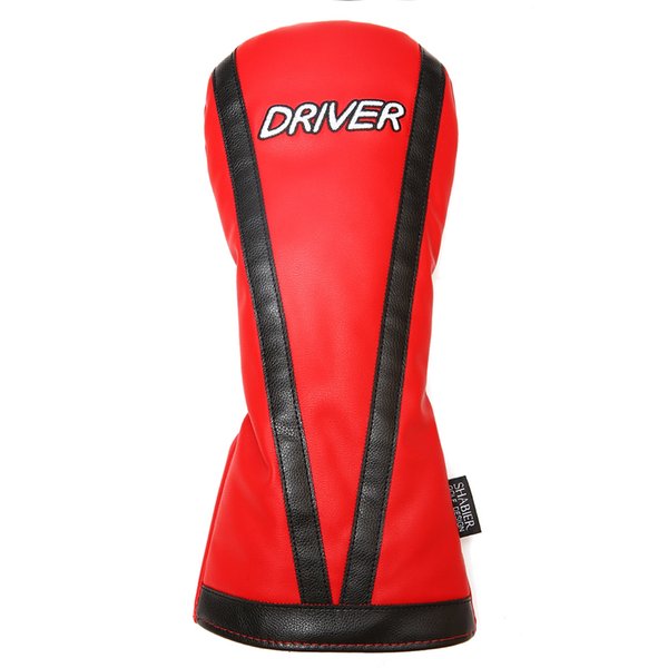 Red Design PU Leather 400CC, 420CC, 440CC, 460CC Driver Golf Club Headcover Covers