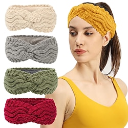 1PC Chunky Knit Headbands Braided Winter Headbands Ear Warmers Crochet Head Wraps for Women Girls Lightinthebox