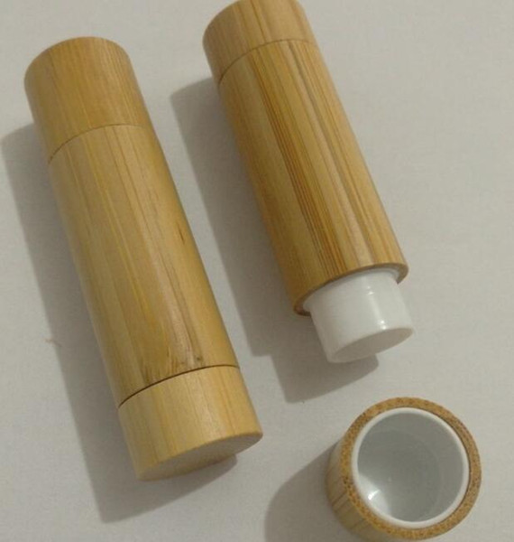 empty 5ML bamboo lipstick tube container DIY lip gloss cosmetic lip balm tube, bamboo design lip stick tubes 150pcs