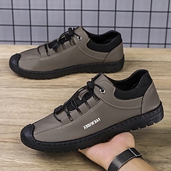 Men's Oxfords Leather Loafers Business Casual Outdoor Daily Walking Shoes PU Breathable Black Coffee Summer Spring Lightinthebox