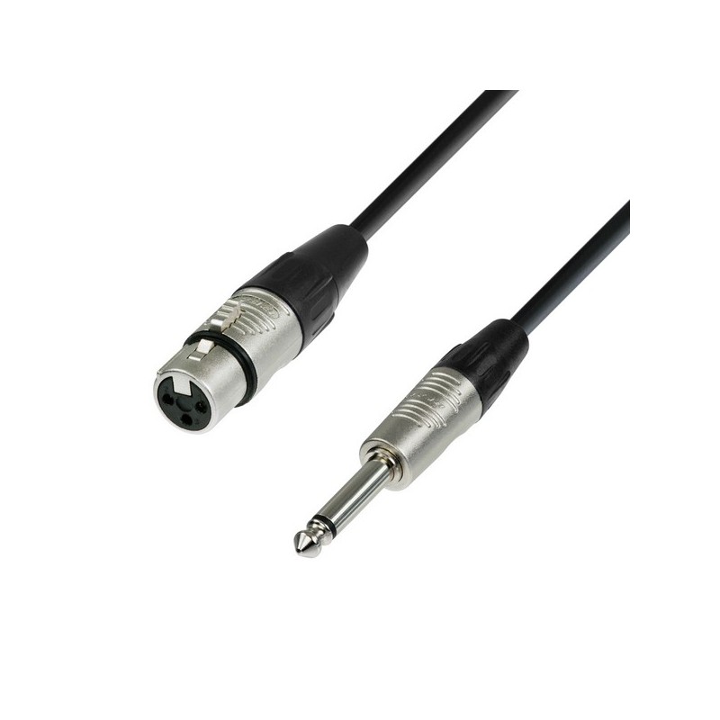 Adam Hall Cables 4 Star Serie - Mikrofonkabel REAN XLR female auf 6,3 mm Klinke mono 3,0 m