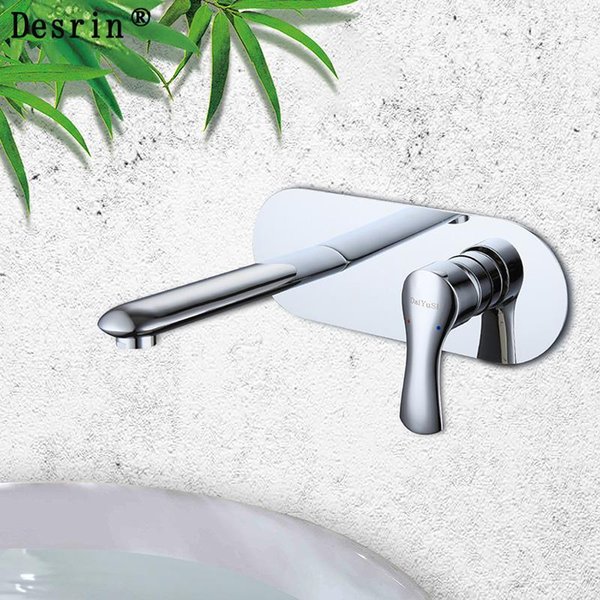 Bathroom Sink Faucets Desrin Modern Cabinet Built-In Wall-Mounted High-Quality Faucet For And Wash Basin -Cold Set