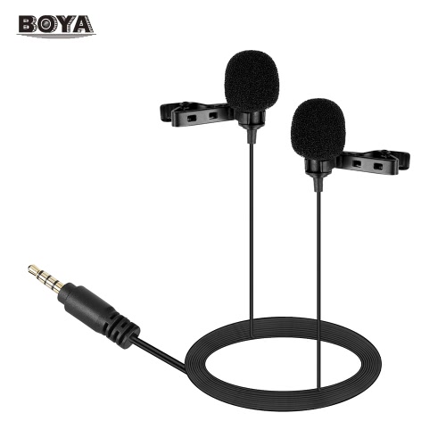 BOYA BY-LM400 Dual-head Lavalier Lapel Microphone